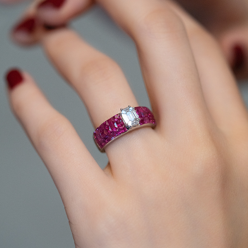 Gold plated store ruby ring