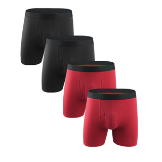 XL-7XL, Men's Underwear Boxer Long Leg Fitness Sport Shorts for Men Cotton Underwear  Briefs Plus Size Fat Underpants, 7Colors