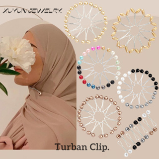 Multicolor Headscarf Pearl Pins Clips Pins Hijab Scarf Clips For Muslim  Shawl ^