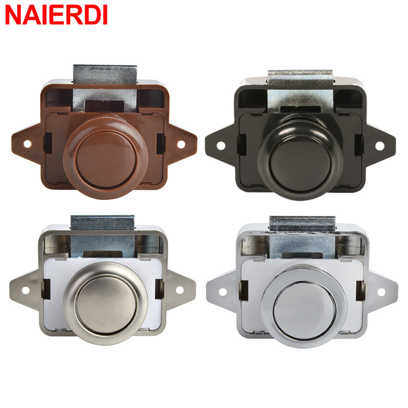 NAIERDI 26mm Black Camper Car Push Lock RV Caravan Boat Motor Home ...