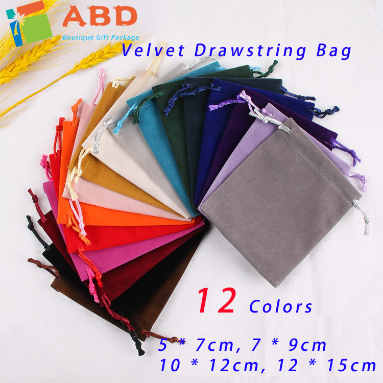 【ABD】Velvet Pouch Drawstring Pouch Jewelry Pouch Ornaments Lucky Storage Small Gift Bag