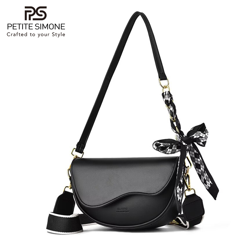 PETITE SIMONE Fashion Underarm Saddle Bag Simple Casual One Shoulder Crossbody Bag For Women
