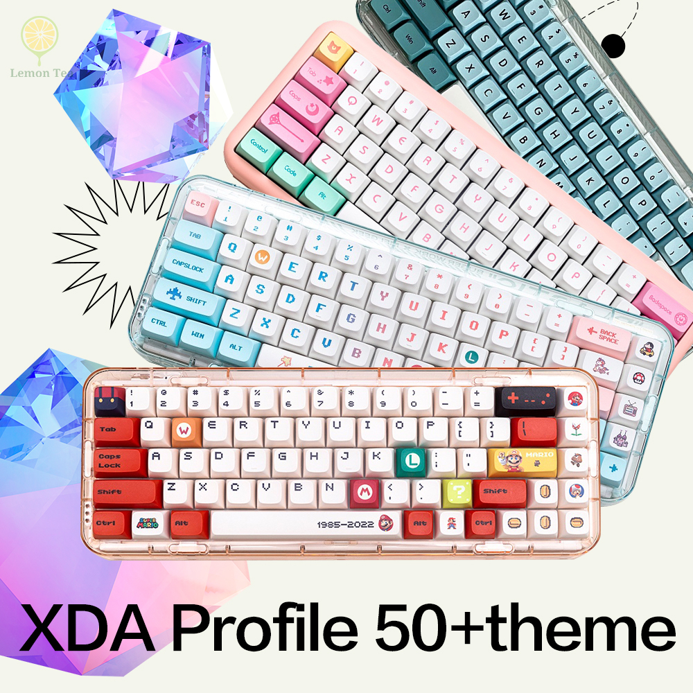 [In stock] Honey milk Dawn matcha keycaps set xda profile pbt material ...
