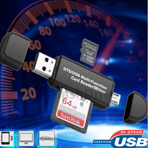 Multifunction USB Memory Card Reader High Speed Micro USB OTG To USB 2. ...