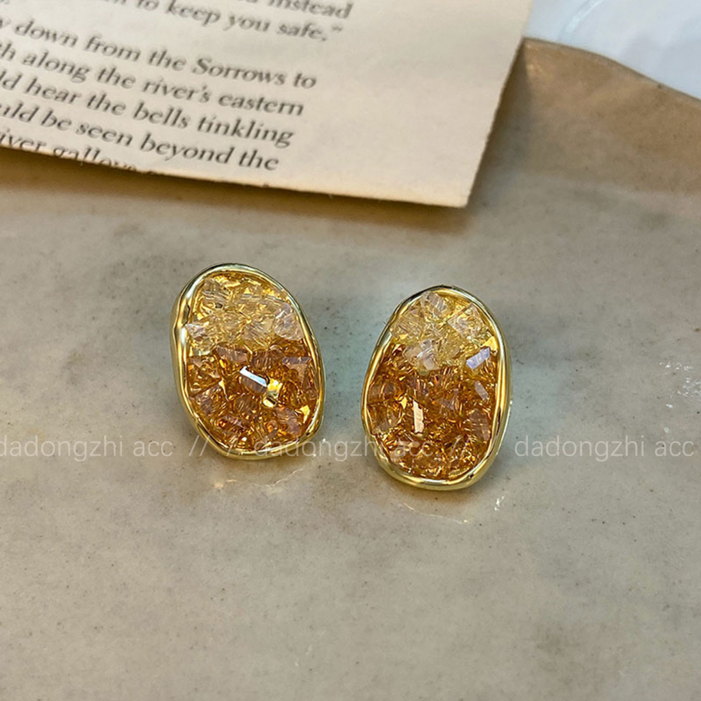 Champagne on sale crystal earrings