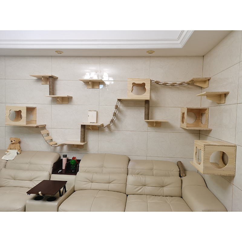 Solid Wood Cat Wall Furniture For Large Cats/ Cat Wall Shelf/Cat Wall ...