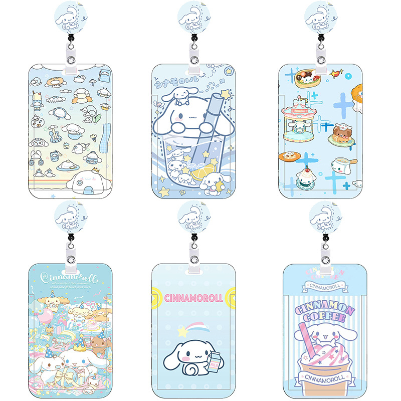 Sanrio Lanyard Card Holder with Retractable Badge Reel Clip