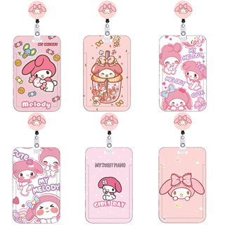 My Melody Keychain ID Card Holder Retractable Badge Reel Clip