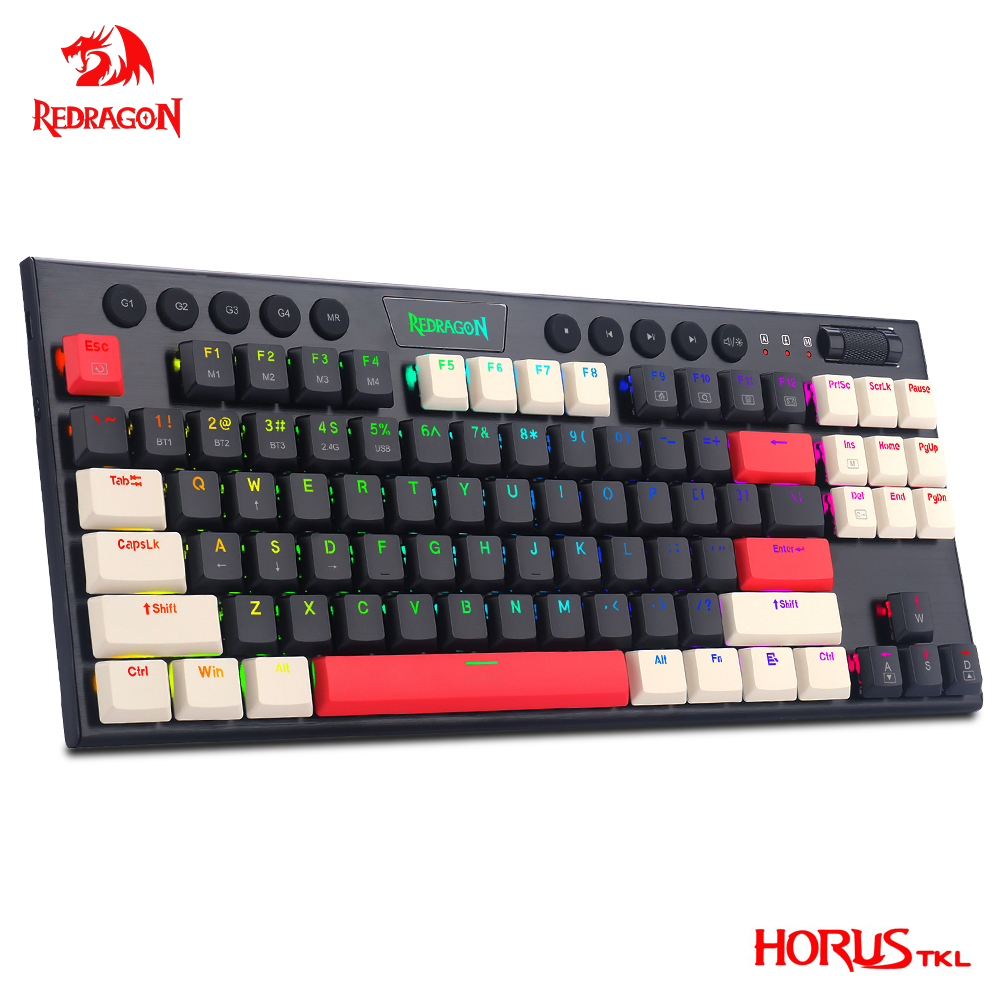 REDRAGON Horus TKL K621 RGB Surpport Bluetooth 5.0 wireless USB 2.4G 3 ...