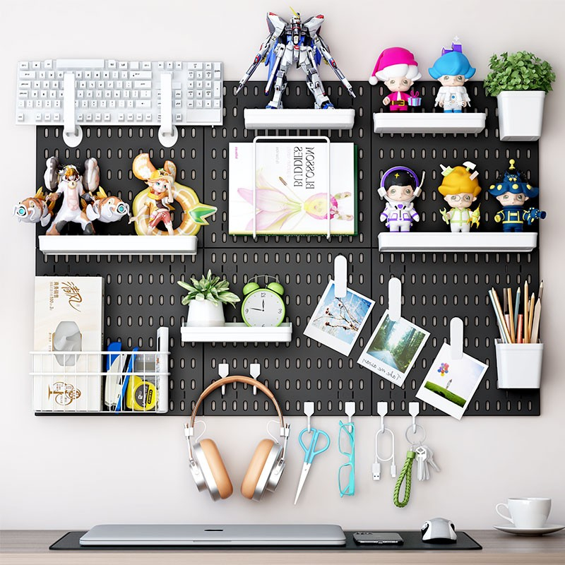YSSH Pegboard Wall Shelf No Drill Pegboard Accessories DIY Storage