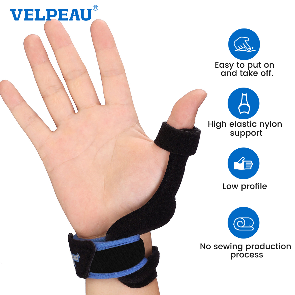 VELPEAU Thumb Support Thumb Brace Reversible Wrist & Thumb Spica Splint
