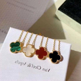 1pc Fashionable Green Lucky Four-leaf Clover Pendant Necklace