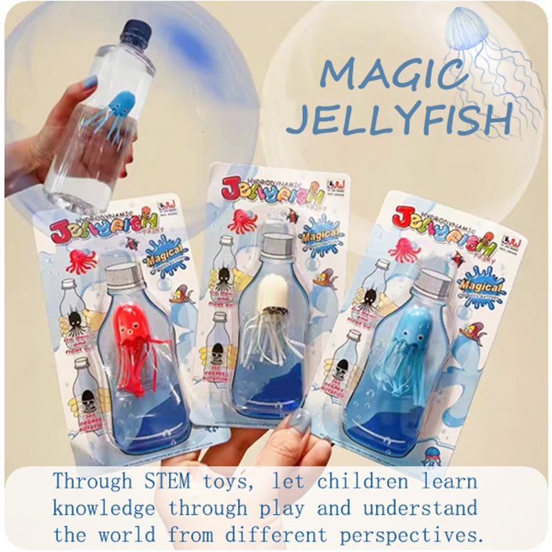 Children's science toys Magical jellyfish floating and sinking rotating