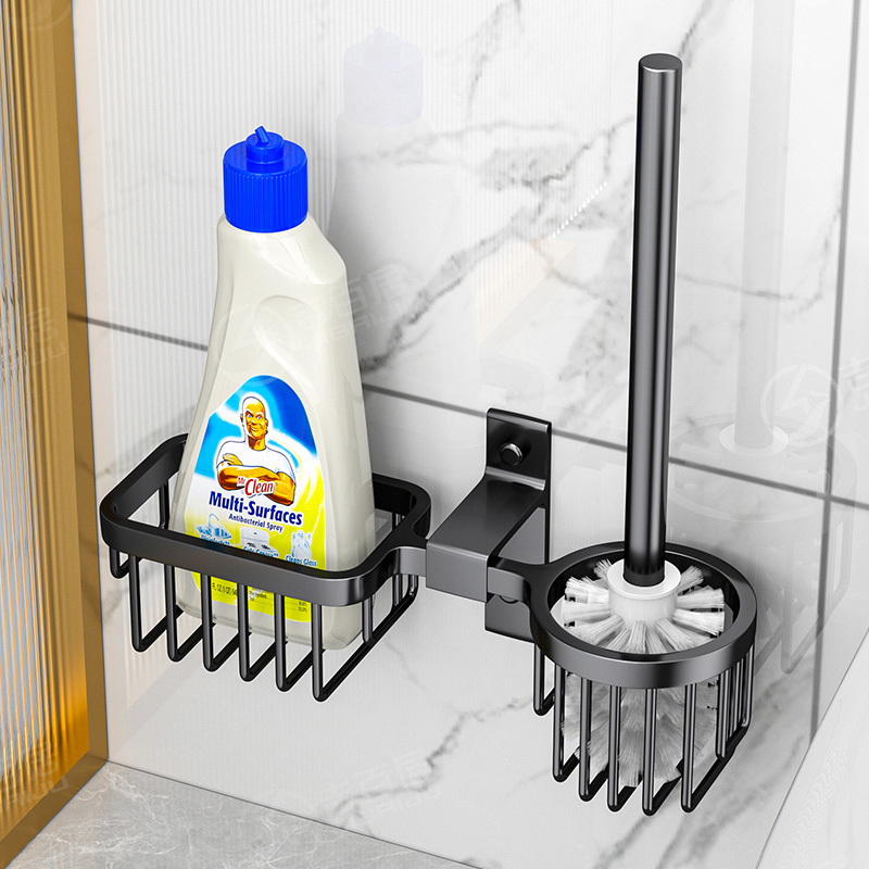 MEIDOO Nodrill bathroom bathroom toilet brush shelf storage wall
