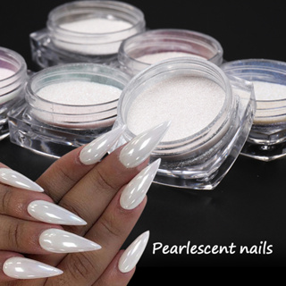 Pearl Chrome Nail Powder Glazed Donut Nails Moonlight Pigment