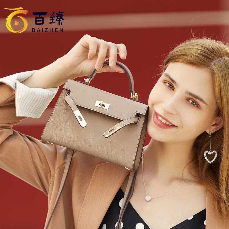 Myna Light Luxury Kelly Bag Female High-End Texture Handbag Shoulder Messenger Side Backpack Girl Large-Capacity Korean Version Solid Color