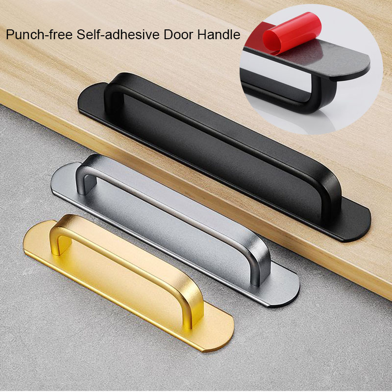 1PC Punchfree Door Handle Aluminium Alloy Balcony Glass Move Handle