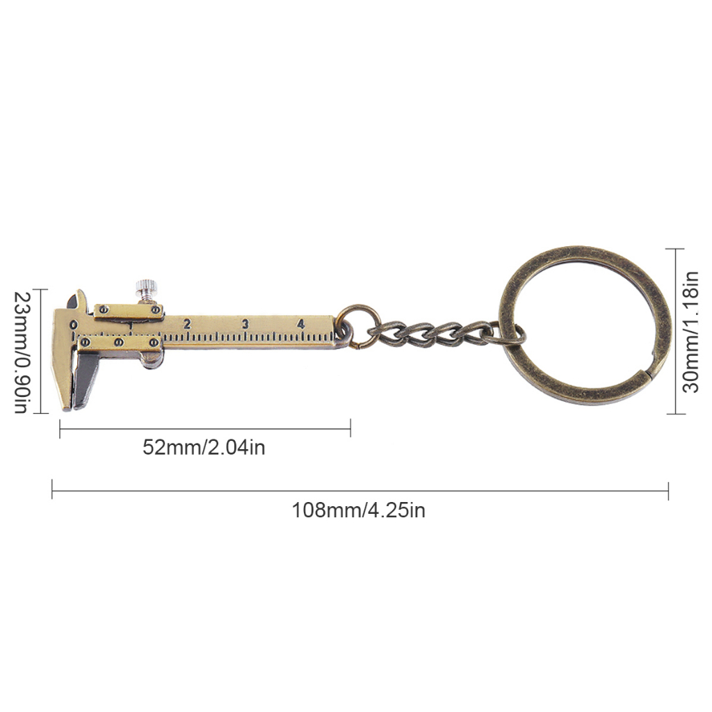 0-40mm Mini Vernier Caliper with Chain Keychain and 1mm Accuracy for ...