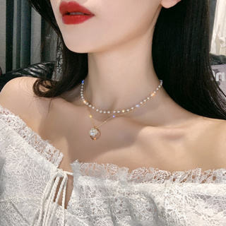 xiaoboACC Choker Necklace for Men and Women Korean Bkpp Beads Necklace