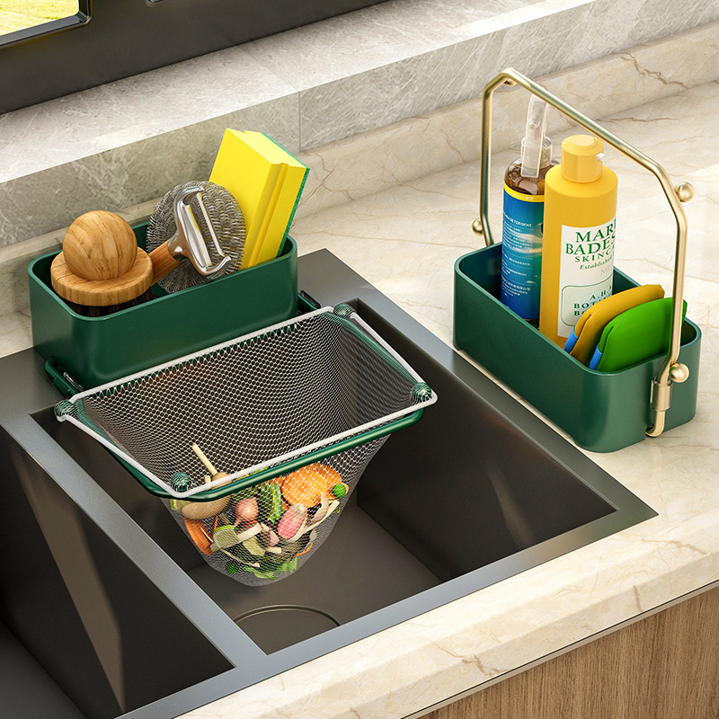 Kitchen Residue Filter Screen Holder With 50 Filter Nets Foldable
