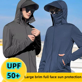 Sun Protection Clothing Summer UPF 50+ UV Women Ice Silk Breathable Jacket UV  Protection Outdoor Sunscreen Hooded Thin Fishing Clothing