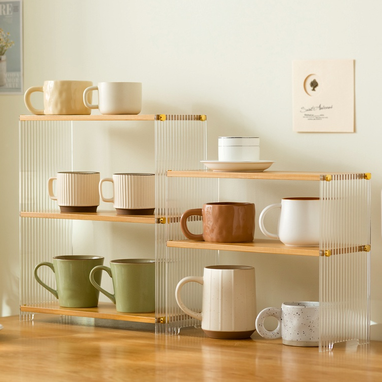 Acrylic Cup Rack Display Rack Countertop Water Cup Tea Cup Rack Coffee ...