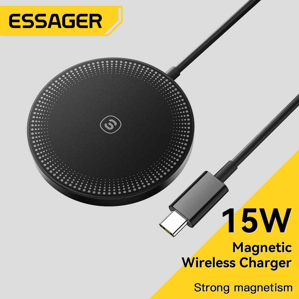 Essager 15w Magnetic wireless charger for ios samsung Phone earphone ...