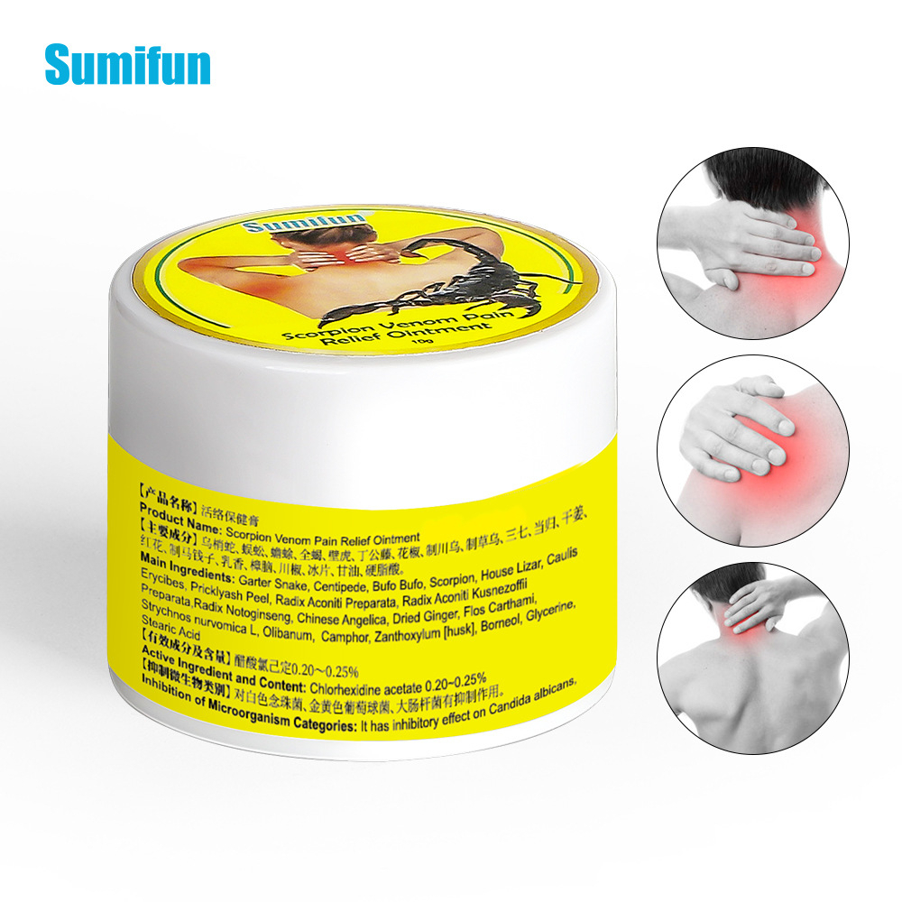 10g Sumifun Scorpion Venom Ointment Pain Reliever Arthritis Back Muscle Tension Joint Rheumatism