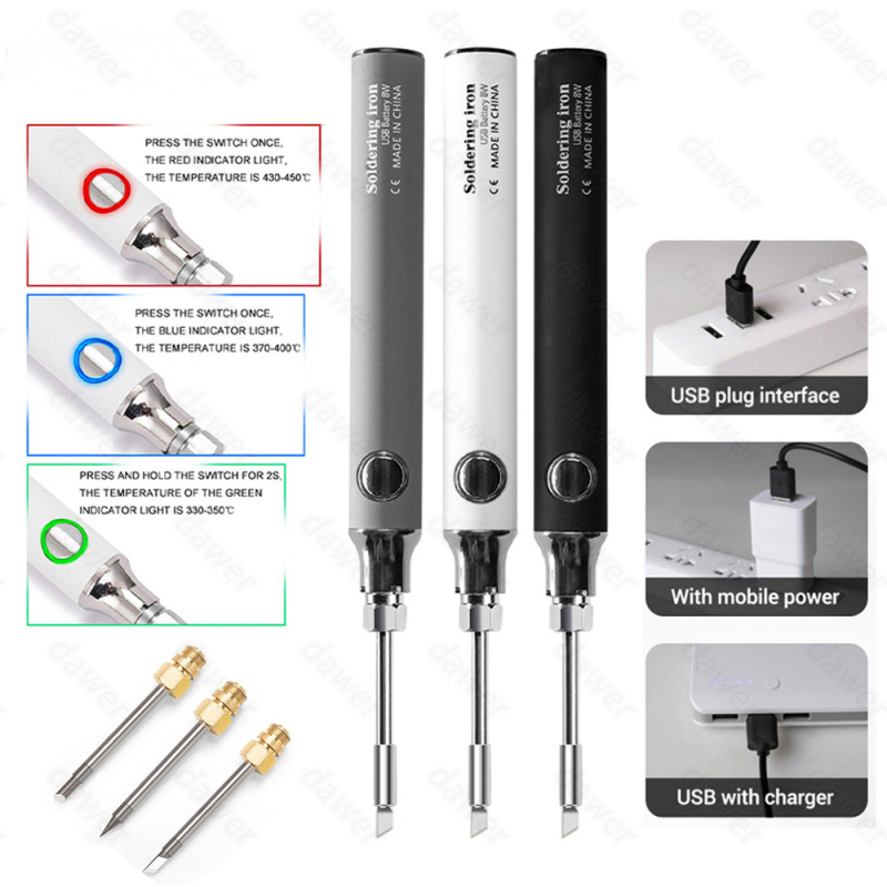 USB Soldering Iron Kit Wireless Charging Solder Iron Tins Solder Wire