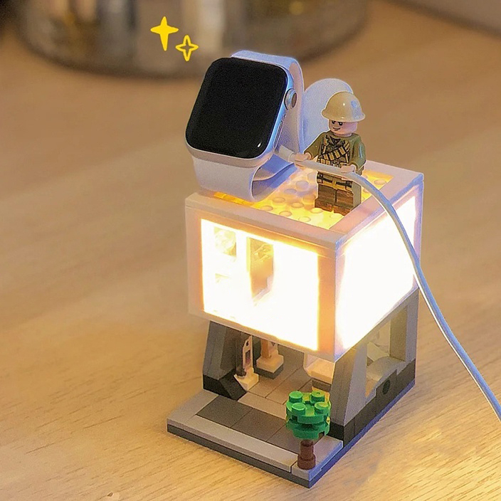 Lego Apple Watch Charger Diy Smart Watch Building Block Bracket