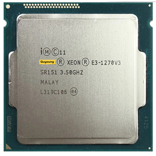 YZX Xeon E3-1270 v3 E3 1270 v3 E3 1270v3 3.5 GHz Quad Core Eight-Thread CPU  Processor 80W LGA 1150 | Shopee Singapore