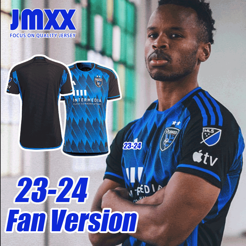JMXX Top Quality 2324 San Jose Earthquakes Jersey MLS Home Soccer
