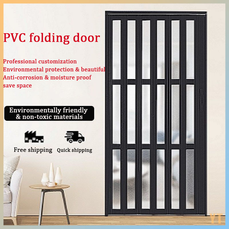 【YT】PVC Folding Door Sliding Door Bathroom Kitchen Indoor Partition ...