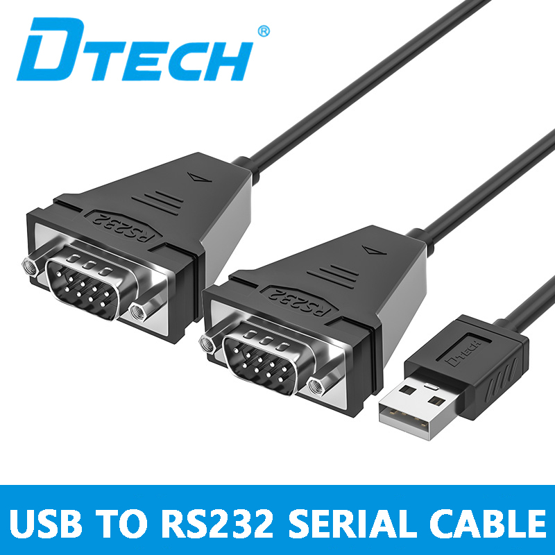 DTECH USB To RS232 Dual Serial Port DB9 Pin Male Nut RS232 1 For 2 ...