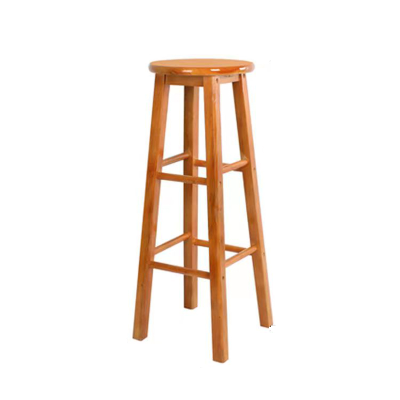 Younal Solid Wood Bar Stool Home Modern Minimalist Bar High Footed