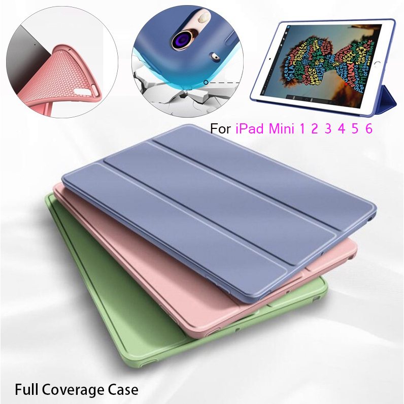 Flip Cover for iPad Mini 1 2 3 4 5 Case Fold Stand Smart Soft TPU Silicone  Case Cover for iPad Mini 4 5 Case 2019 7.9 '' Funda