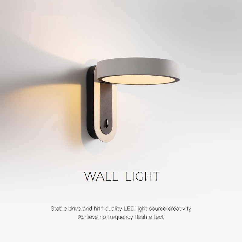 Creative wall lamp for indoor living room bedroom bedside wall lamp simplify style rotating light