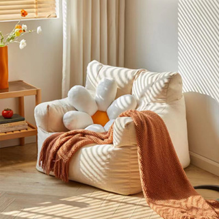 Lazy Sofa Balcony Armchair Bedroom Single Small Sofa Breastfeeding Nursing  Chair Removable and Washable Modern Lounge