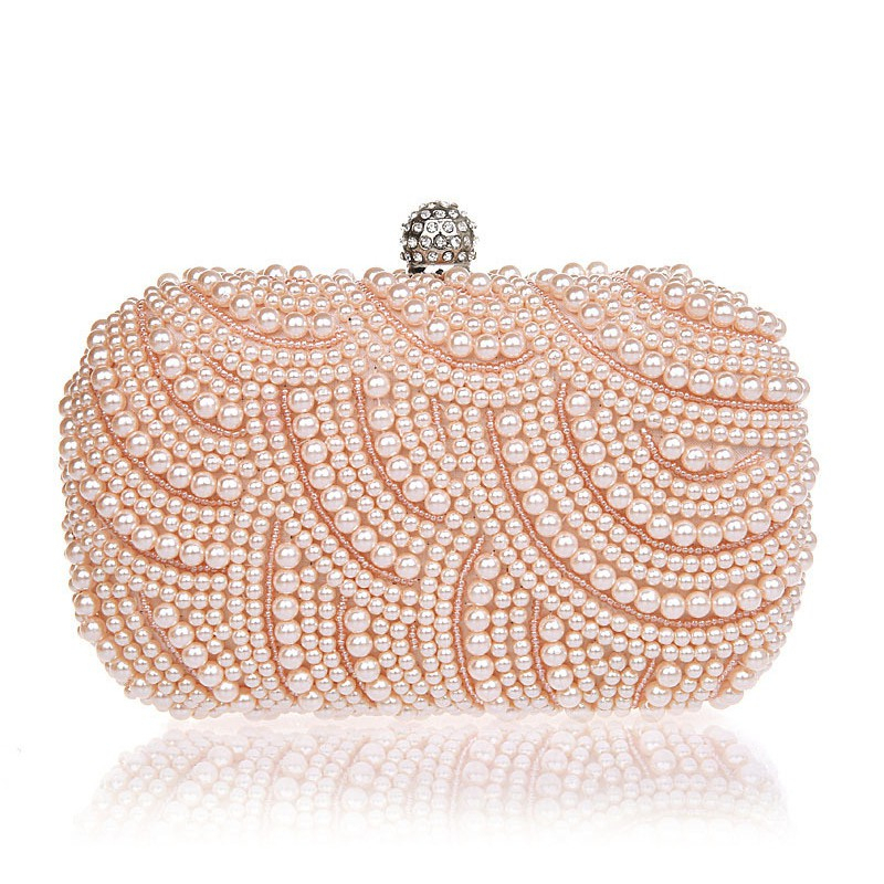 Gold pearl clutch on sale bag