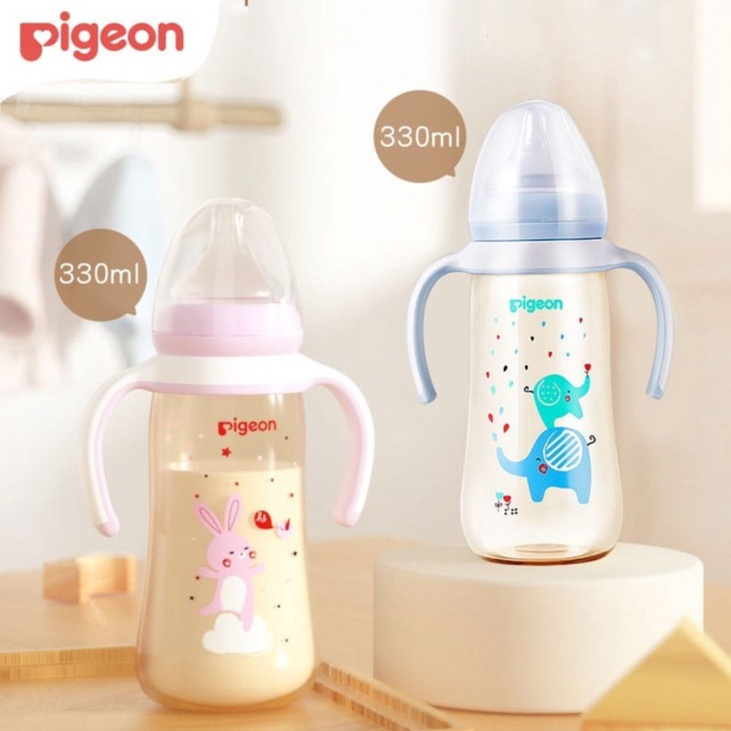 Ready stock original pigeon ppsu wide neck bottle 330ml / 11 Oz pigeon ...