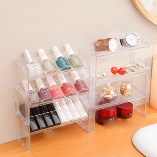 Multi-Layer Acrylic Nail Polish Storage Box Transparent Plastic