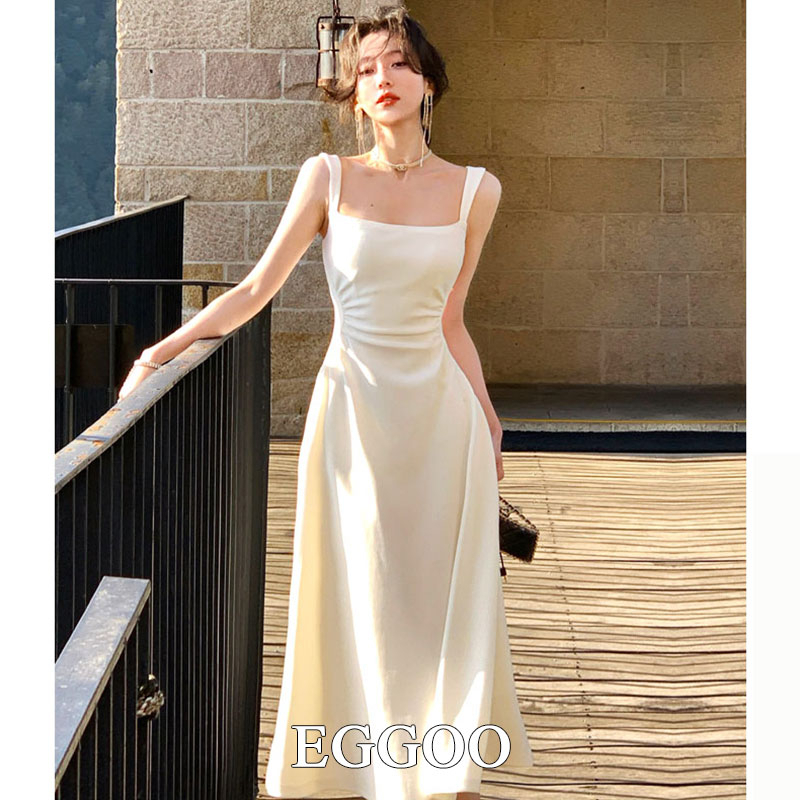 2 Colors A-line Dress for Formal Women's Slimed Waist Dresses | Shopee ...