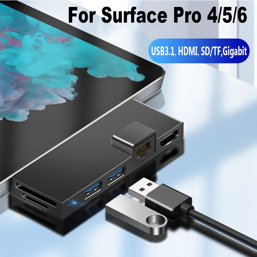 For Microsoft Surface Pro 6 5 4 Hub USB Docking Station with 4K HDMI ...