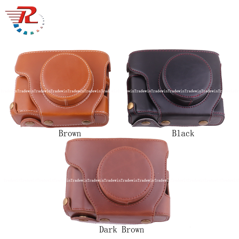 Luxury Leather Camera Bag Pouch For Fujifilm X100V With Shoulder Strap