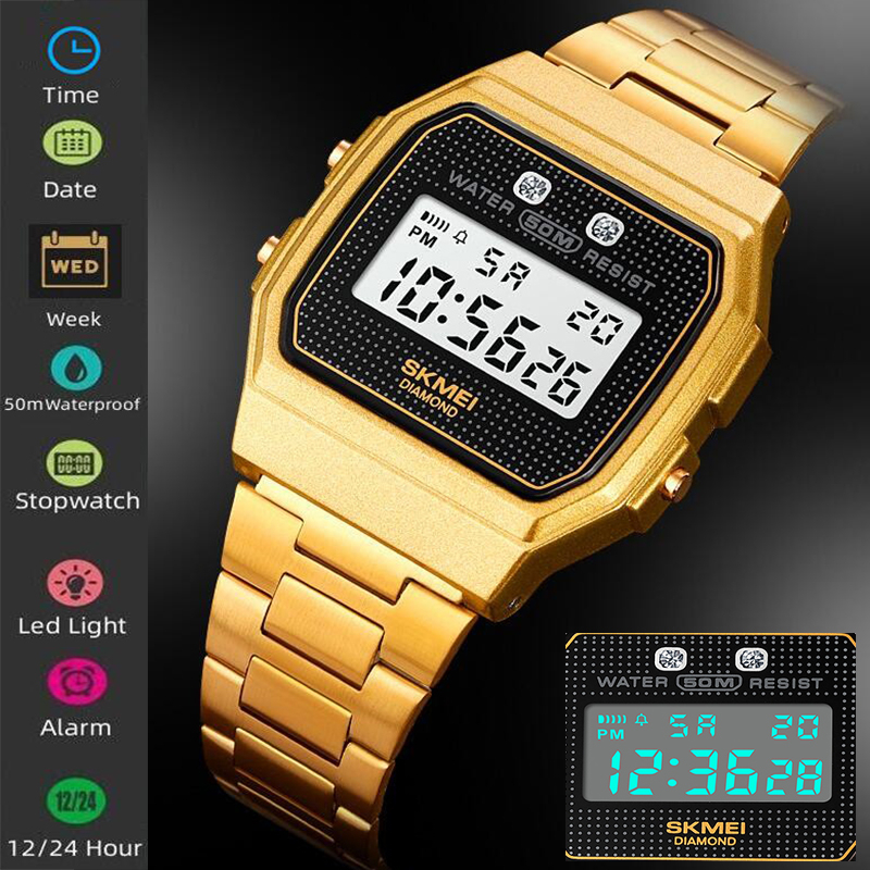 Men Sport Watches SMAEL Original Wristwatches Dropshipping Brand 50M Waterproof Clock 8085 Alarm Young Yellow New Quartz Watch