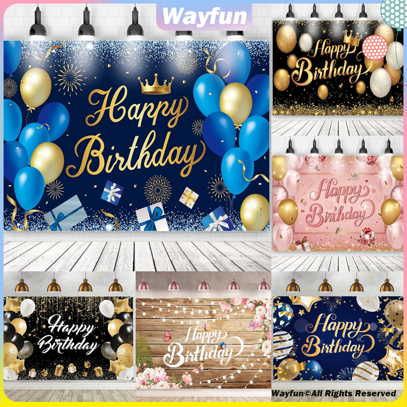 Happy Birthday Banner Customize Photo Background Custom Name Silver ...