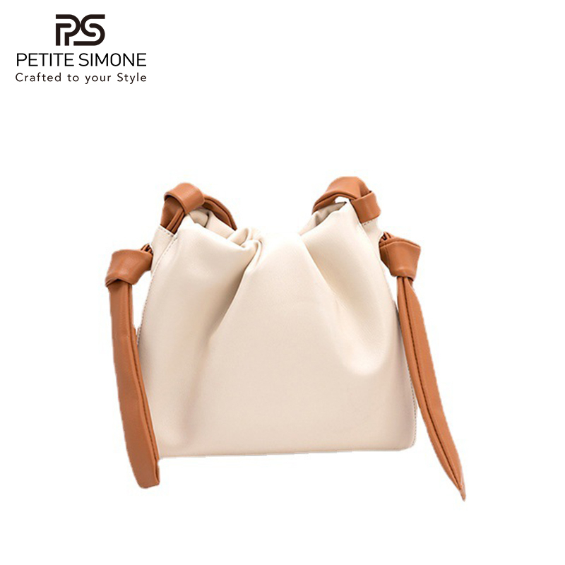 PETITE SIMONE Bucket Bag High fashion bump color One Shoulder Cross-body Cloud bag Women's bag
