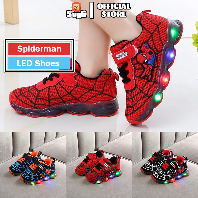 Light up best sale shoes spiderman