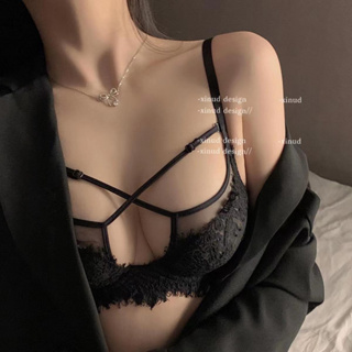 Sexy Lingerie Set Light Sexy Women Girl Hollow Out Elastic Cage Bra Bandage  Strappy Halter Bra Lingerie for Women Plus