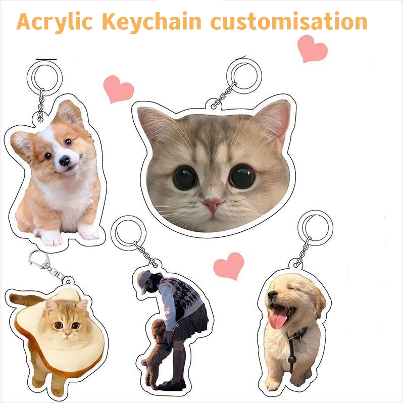 [Customization] Souvenirs Pet Acrylic Keychain customisation Cat Dog